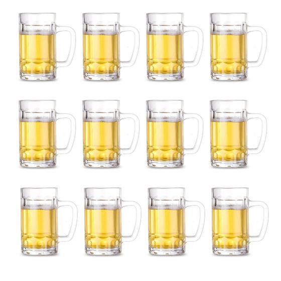 Imagem de Kit 12x Caneca De Vidro P/ Chopp  370ml