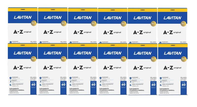 Imagem de Kit 12x Lavitan A-Z Original Com 60 Comprimidos - Cimed