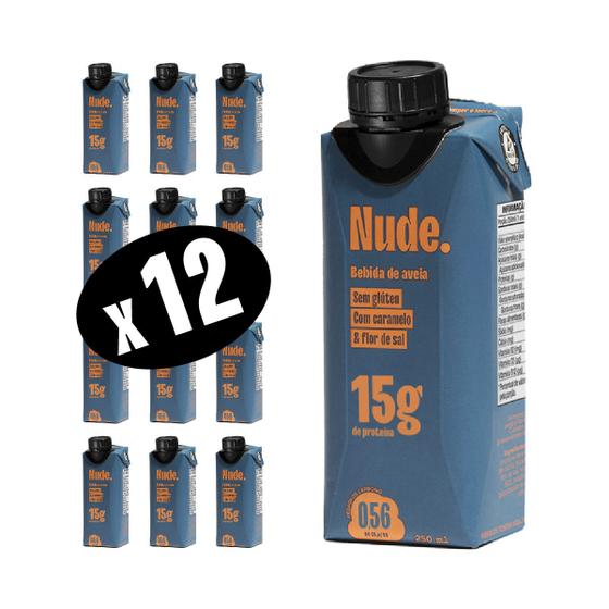 Imagem de KIT 12x Nude Caramelo Flor de Sal Bebida Proteica 250ml