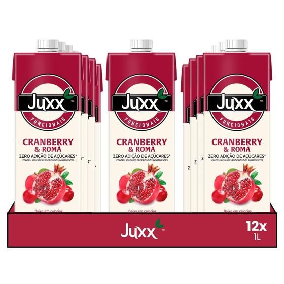 Imagem de Kit 12x Suco Cranberry e Romã Juxx 1L