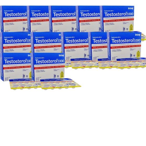 Imagem de Kit 12x Suplemento Testosterol 1000 30 Comprimidos - Inove