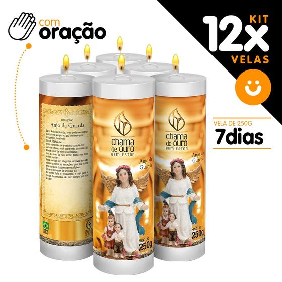 Imagem de Kit 12x Vela De 7 Dias Velas C/ Imagem Oração Várias Opcoes