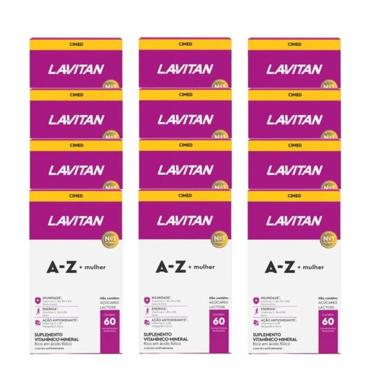 Imagem de Kit 12x Vitamina Lavitan A-Z Mulher 60 Comprimidos - CIMED