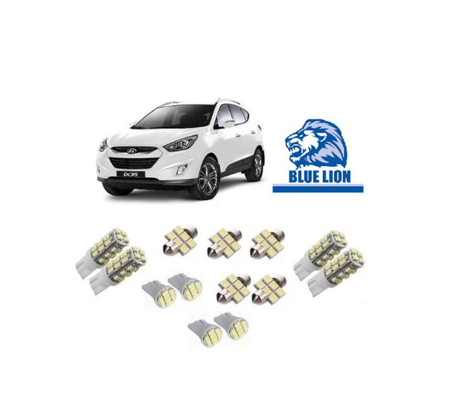 Imagem de Kit 13 Lampadas Leds Smd Pingo Teto Placa Re Hyundai Ix35