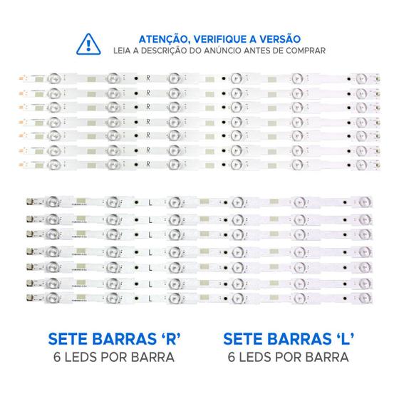 Imagem de Kit 14 Barras De Led Compatível Com 55pug6700 55pug6700/78