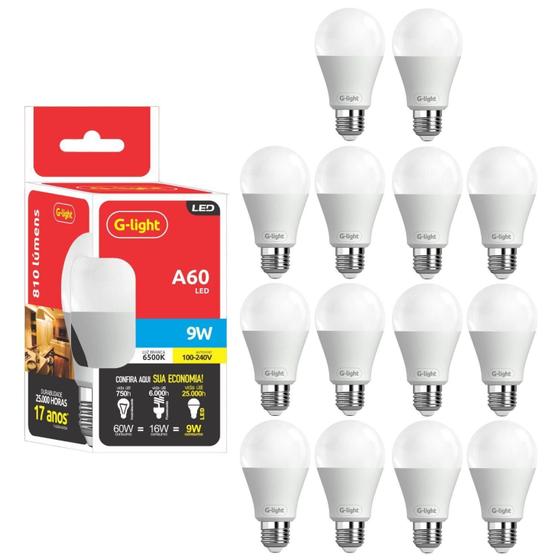 Imagem de Kit 14 Lâmpadas Led 9W E27 Autovolt 6500K Branco Frio Cor Da