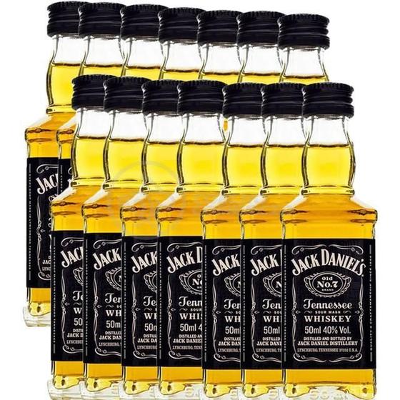 Imagem de Kit 14 Miniatura Whisky Uísque Jack Daniels Nº7 50Ml