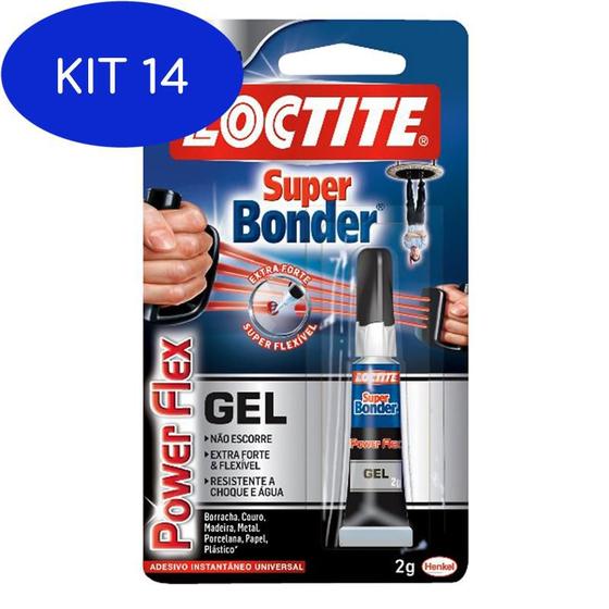 Imagem de Kit 14 Super Bonder Power Flex Gel 2g