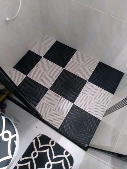 Imagem de KIT 14 TAPETE MODULAR ANTIDERRAPANTE FLEXIVEL 30x30 BOX BANHEIRO NOVOFLEX