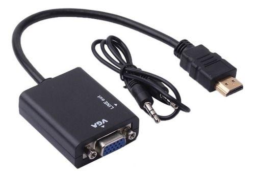 Imagem de Kit 15 Adaptador Conversor Hdmi Para Vga Com Saída P2 Áudio