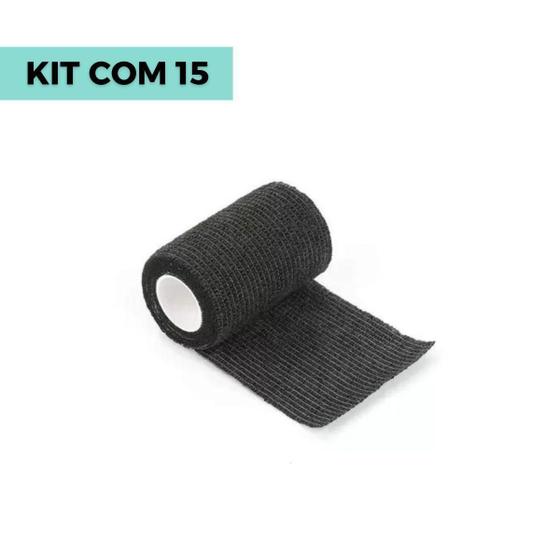 Imagem de Kit 15 Bandagens Elástica 10Cm X 4,5Mt - Vetcare