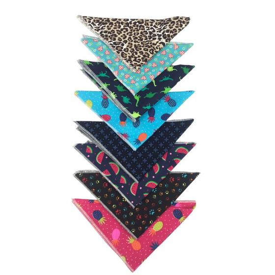 Imagem de KIT 15 Bandanas P/ Pet Shop P,M,G Atacado Estampas Diversas