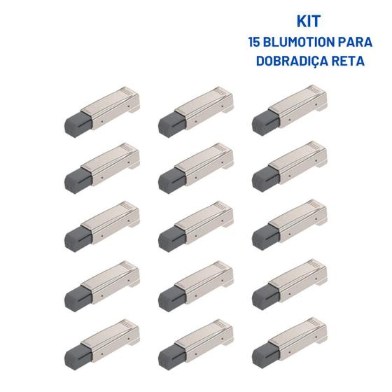 Imagem de Kit 15 Blumotion Integrado Dobradiça Clip Reta 973A0500 Blum