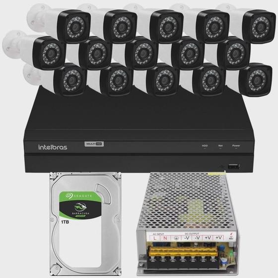 Kit 15 cameras seguranca Full HD Sem Cabo dvr Intelbras 1TB Menor preço em Kit 15 cameras seguranca Full HD Sem Cabo dvr Intelbras 1TB