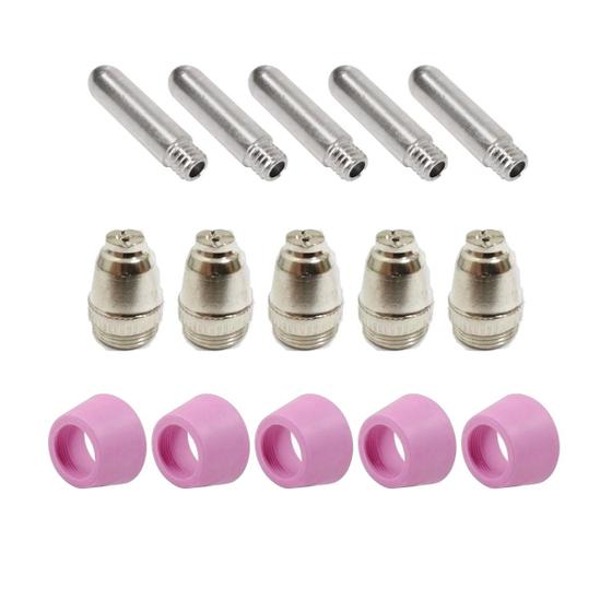 Kit 15 Consumíveis Plasma 60A para Tocha AG60 SG55 Ômega OMEGA