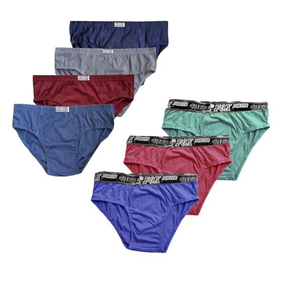 Imagem de Kit 15 Cuecas Slip Básica ou Com Elástico