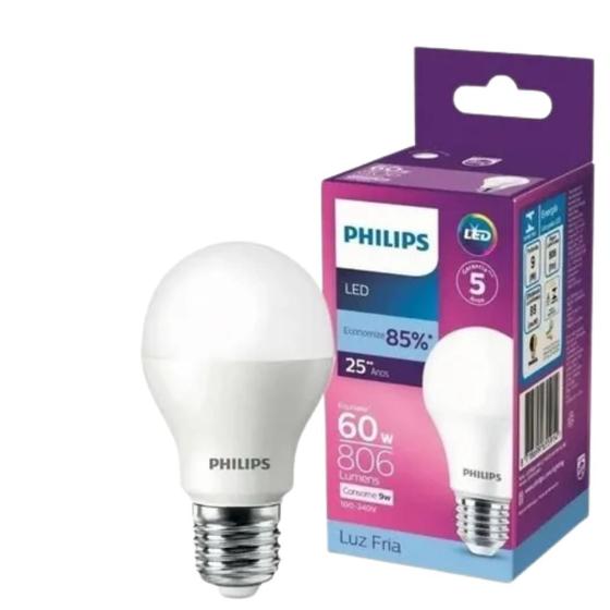 Imagem de Kit 15 Lampadas Led Bulbo 9W 806Lm Bivolt Philips