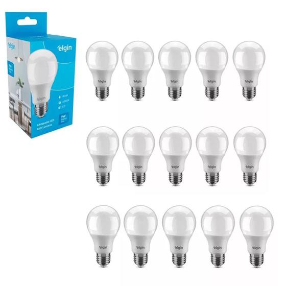 Imagem de Kit 15 Lâmpadas Led Bulbo 9W Branco Frio - Elgin