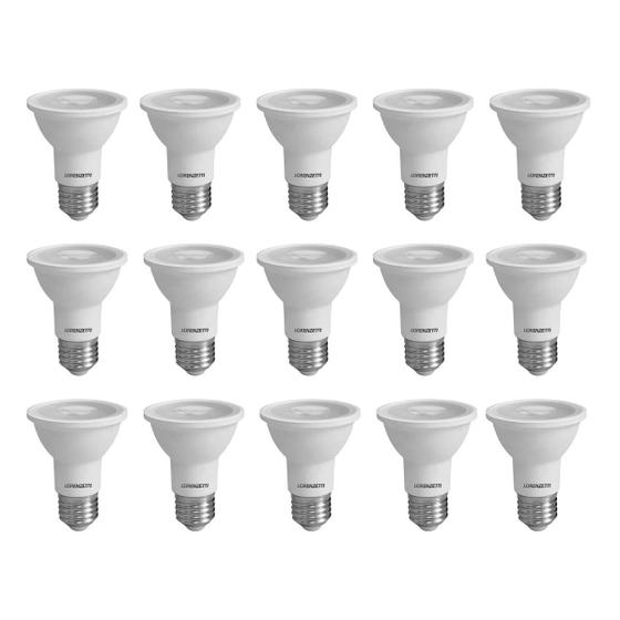 Kit 15 Lâmpadas Par20 Led 7w Amarela 2700k Bivolt Lorenzetti Lâmpada