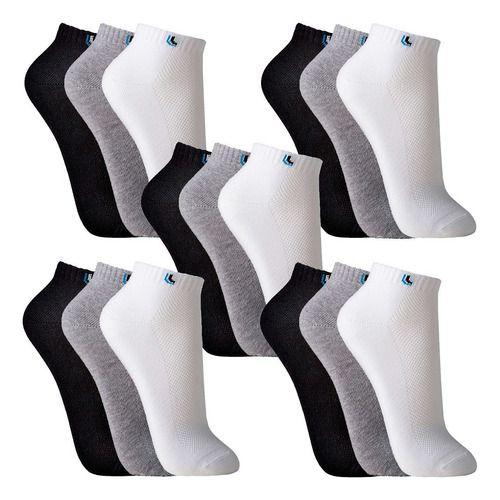 Imagem de Kit 15 Pares Meia Lupo Cano Curto Masculina Sport