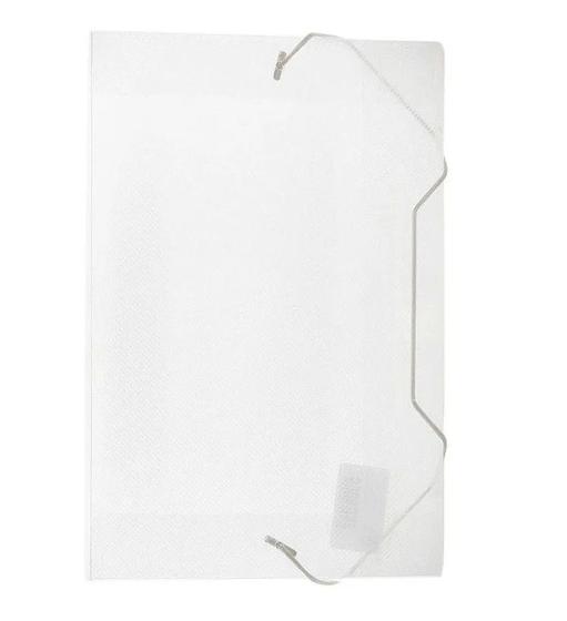 Imagem de Kit 15 Pastas Aba Elásticas Plástica Oficio Transparente Fina