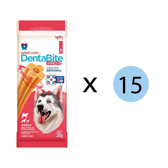 Imagem de KIT 15 Stick Para Cães Spin Pet Dentabite Pro 30g