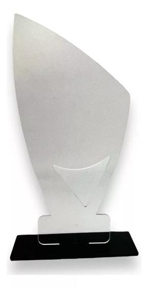 Imagem de Kit 15 Troféu Acrilico Cristal 2mm 21x11cm C/base Preta