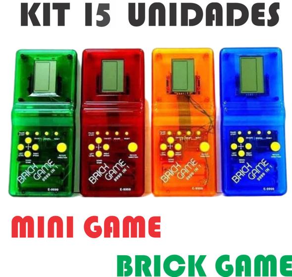 Imagem de Kit 15 Unidades Super Mini Game Brick Game Antigo Portátil