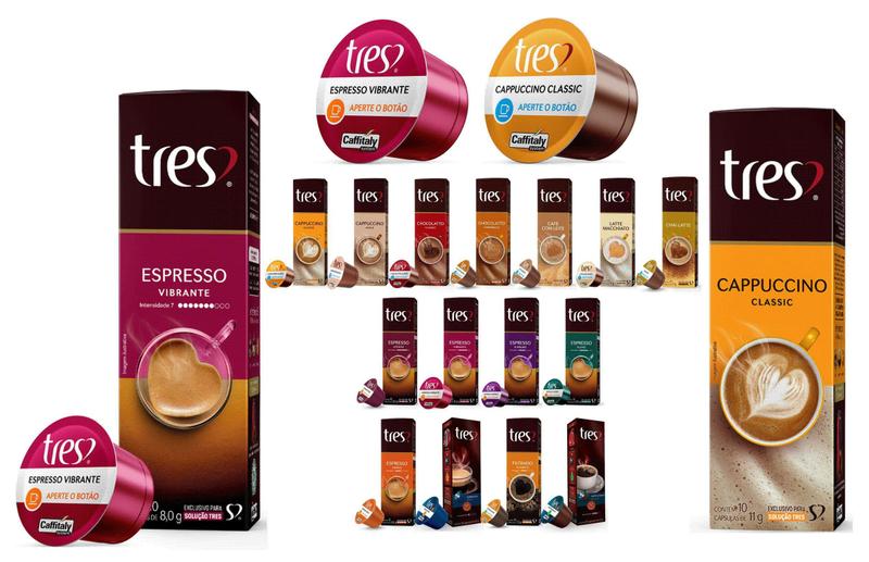 Imagem de Kit 150 Cápsulas 3 Corações Bebidas Cremosas e Espressos