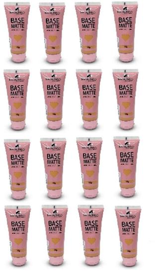 Imagem de Kit 16 Base Matte Cor 03 Bege Médio 35gr - Ramona Make Up