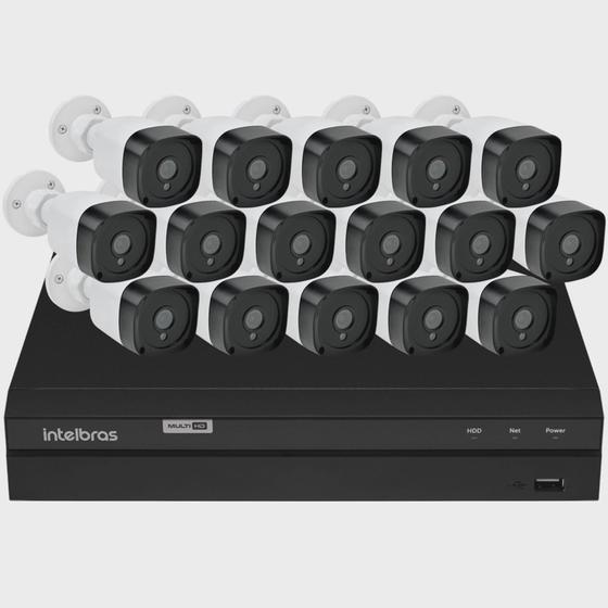 Imagem de Kit 16 Câmeras Segurança  Dvr Intelbras 16 Canais Full HD