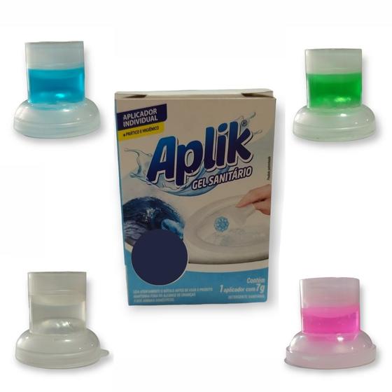 Imagem de Kit 16 Gel Sanitário Adesivo Detergente Odorizador Vaso até 150 Descargas 7g Aplik - Envio Já