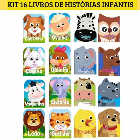 Imagem de Kit 16 livros de Historias Infantis - Animais