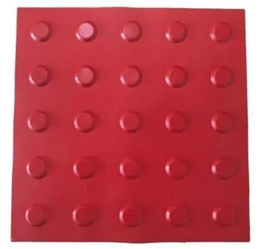 Imagem de Kit 16 Pçs Piso Tátil Pvc 25X25 Alerta Vermelho