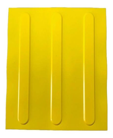 Imagem de Kit 16 Pçs Piso Tátil Pvc 25X25 Direcional Amarelo