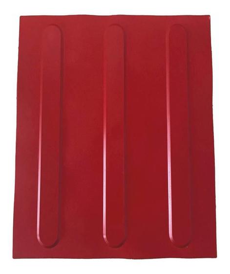 Imagem de Kit 16 Pçs Piso Tátil Pvc 25X25 Direcional Vermelho