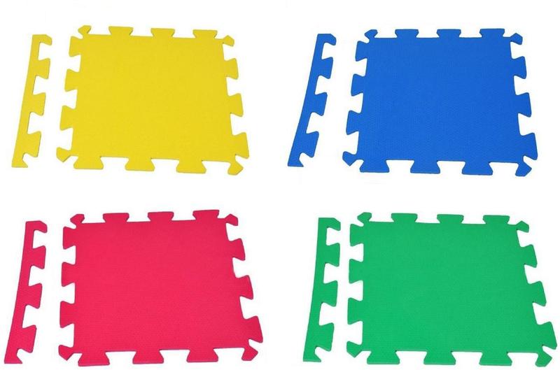 Imagem de Kit 16 Placas Tatame Eva 50X50X1Cm Tapete Infantil Colorido