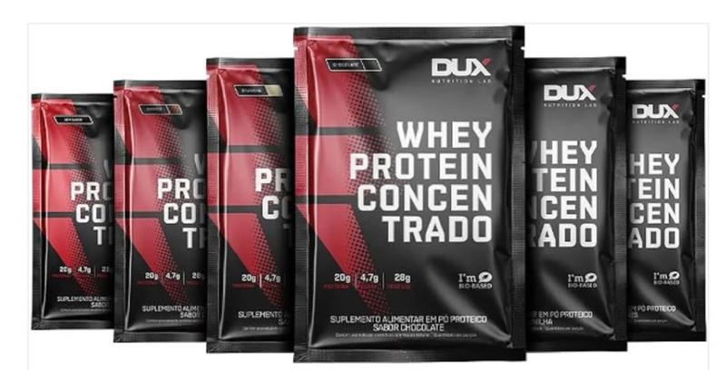 Imagem de Kit 16 Sachês de Whey 100% Protein Concentrado com Varios Sabores-Dux Nutrition