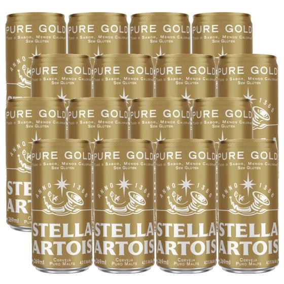 Imagem de Kit 16und Cerveja STELLA ARTOIS Pure Gold S/ Gluten 269ml