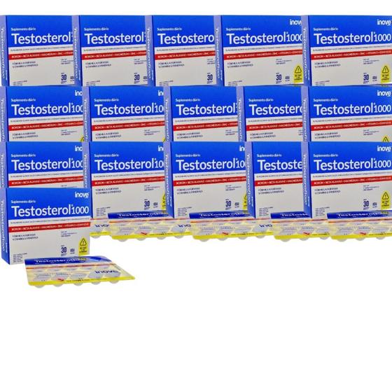 Imagem de Kit 16x Suplemento Testosterol 1000 30 Comprimidos - Inove