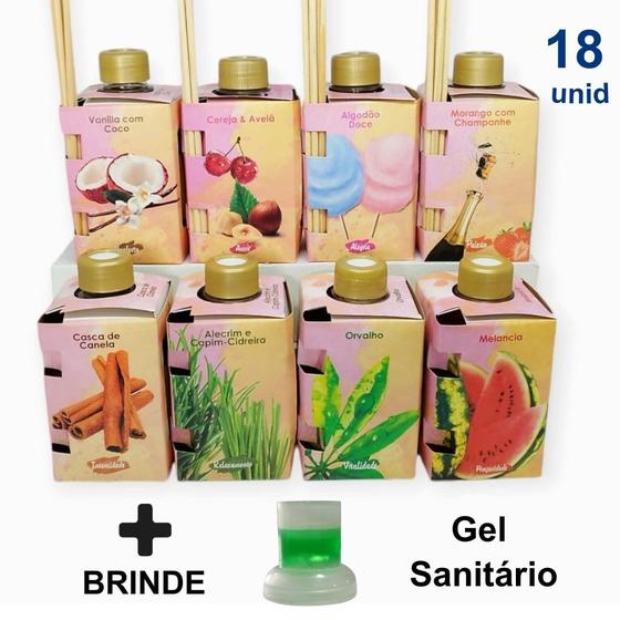 Imagem de Kit 18 Aromatizante Ambiente 280ml Difusor Vareta Perfumado Odorizador Marca Luz Aromas - Envio Já