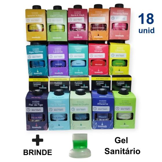 Imagem de Kit 18 Aromatizante Ambiente 280ml Difusor Vareta Perfumado Odorizador Marca Senalândia - Envio Já