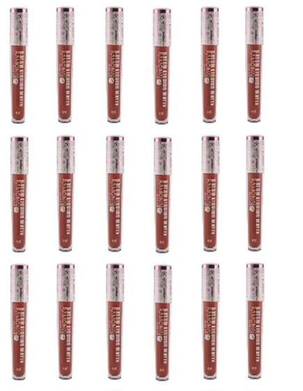 Imagem de Kit 18 Batom Líq. Matte Cor 28 Marsala 4ml - Ramona Make Up