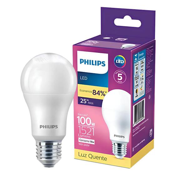 Imagem de Kit 18 Lampada Led Bulbo 16W 1521Lm 180 Bivolt E27 Philips