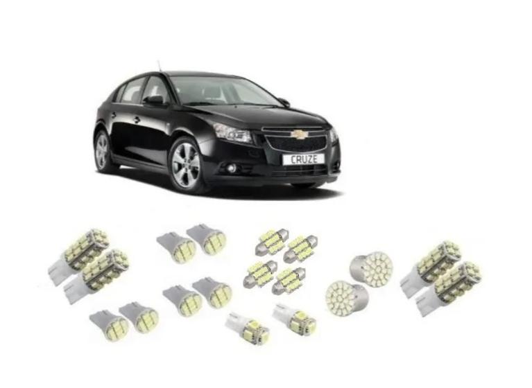 Imagem de Kit 18 Lampadas Leds Pingo Teto Placa Re Chevrolet Cruze