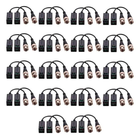 Imagem de Kit 18 Pares Conversor Balun Passivo Intelbras VB 501 P - Compatíveis com Analógicas HD, Full HD, 4MP e 4K