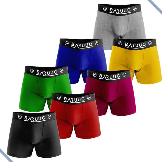 Imagem de Kit 1o cuecas boxer poliester masculinas sortidas reforçada