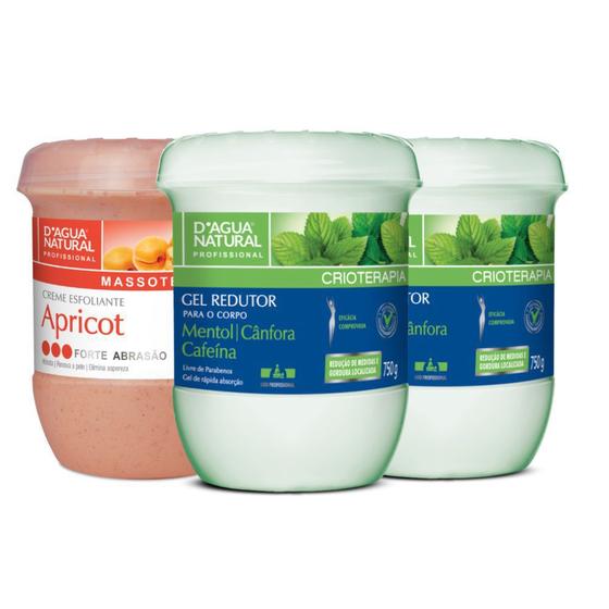 Imagem de Kit 1un esfoliante apricot forte 2un gel crioterapia dágua natural