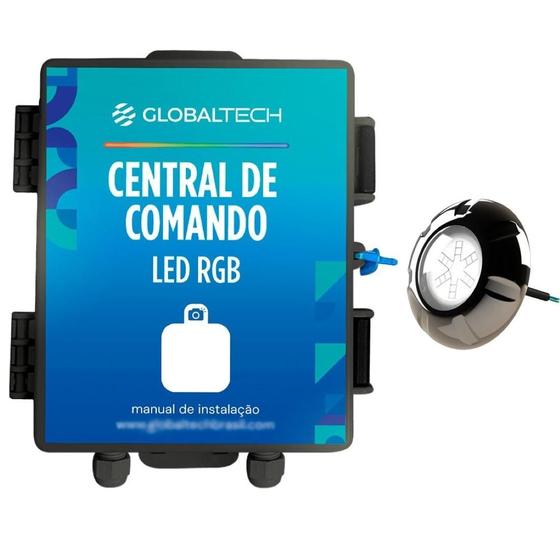 Imagem de Kit 1X Led Rgb Piscina 9W Luxpool + Central Globaltech