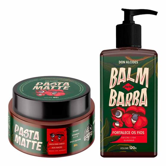 Imagem de Kit 1x Pasta Modeladora e 1x Balm Barba Guaraná Don Alcides